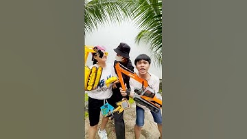 Lêu lêu không có Xe Cấu Múc Cát , Máy Xúc to Khổng Lồ , Ô Tô Đồ Đồ Chơi Điều Khiển Từ Xa