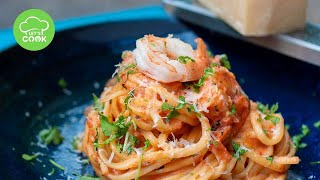 Verblüffend Einfach Spaghetti Mit Garnelen Und Knoblauch
