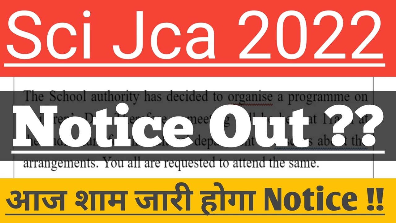 Notice Out?? Sci Jca Result 2022| Supreme Court Jca Result 2022 | Jca result 2022/Sci Jca/Sci Jca