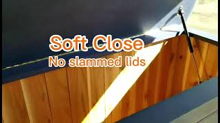 How does soft close gas springs be used to prevent a gate from slamming? screenshot 5