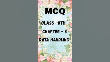 # Important // MCQ # class 8th # chapter 4 // data Handling 👈👈