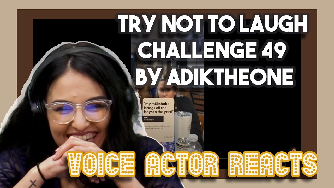 Try not to laugh CHALLENGE 49 by AdikTheOne | Voice Actor Reacts