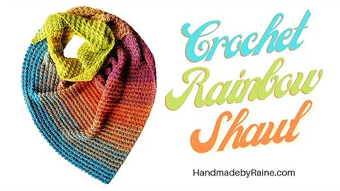 How to crochet Rainbow Shawl 🌈