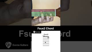 How To Play The Fsus2 Chord On Guitar - Guvna Guitars