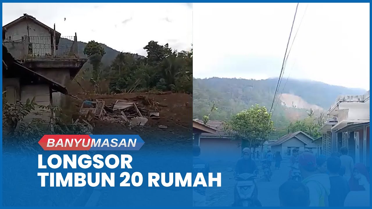 Detik-detik Longsor di Pandanarum Banjarnegara Timbun 20 Rumah