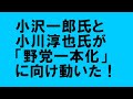 立民の小沢一郎氏と小川淳也氏が動いた!「野党一本化求める会」は、どうなる?