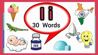 Letter I words for kids /letter I words/ Words start with letter I/I words/I for words