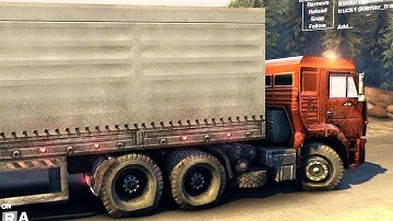 Spin Tires 2013 Tech Demo - Driving the Kamaz Truck with a Curtain Trailer