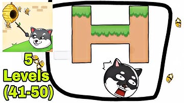 Doge Rescue: Draw To Save  -  Part 5 levels 41 to 50  Gameplay Walkthrough  ARMA (iOS & Android)