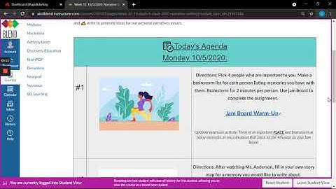 Canvas LMS Daily Hybrid Lessons