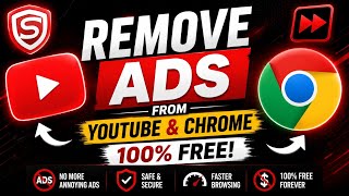 Remove Ads from YouTube and Chrome Browser for FREE | Best ad Blocker 2026 | 100% free
