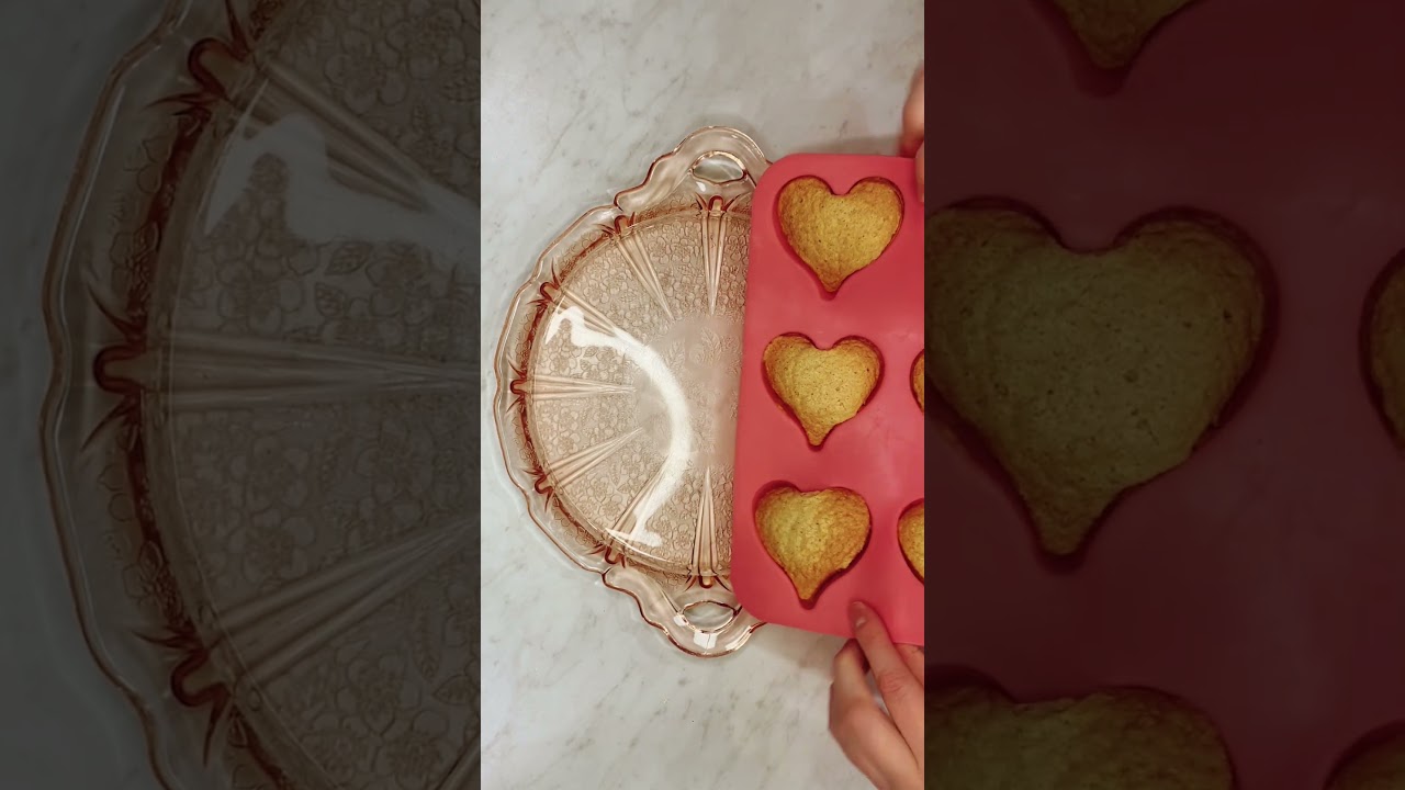 Unmolding Perfect Air Fryer Heart Cakes ASMR ✨ Gentle Release for Valentine’s Treats