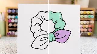 ASMR Color with Me Scrunchie | Satisfying Coloring with Markers | No Talking | Whisper Free ASMR