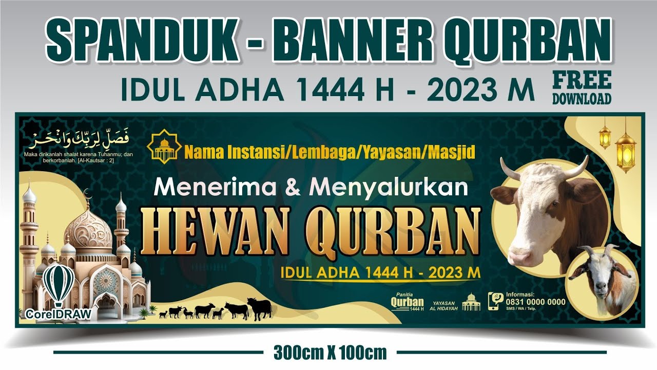 Desain Spanduk Banner Qurban Idul Adha 1444H 2023M YouTube