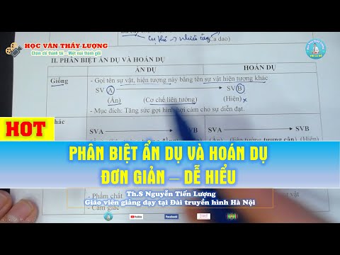 Video Cách phân biệt Ẩn dụ và Hoán dụ Ngữ văn 9 thi vào 10 - YouTube
