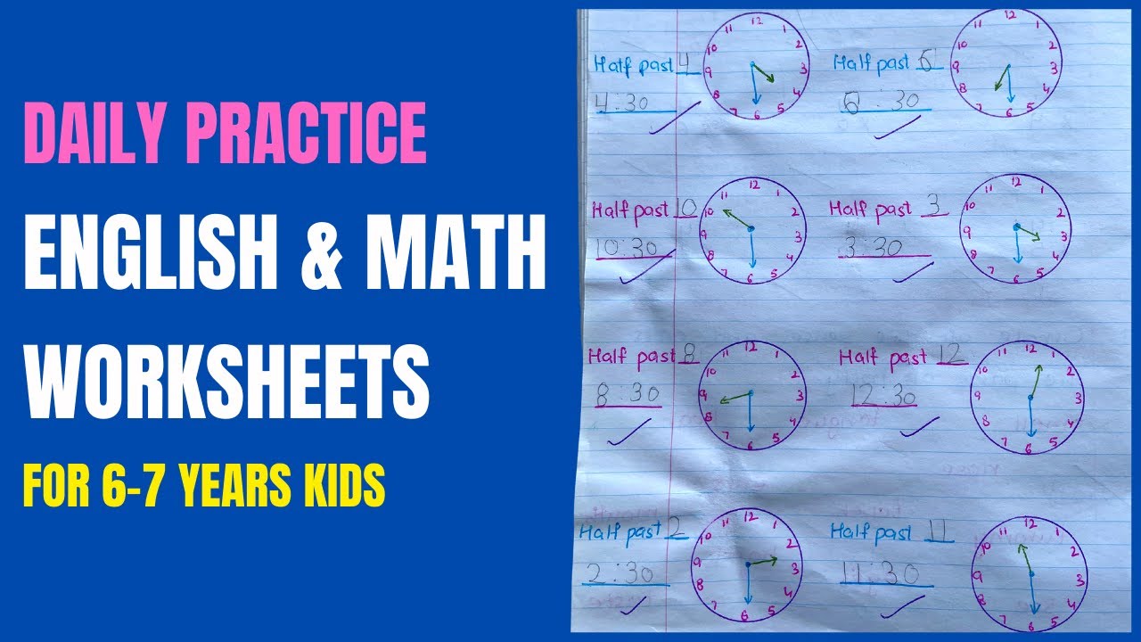 DAILY PRACTICE WORKSHEETS FOR 6-7 YEARS | ENGLISH, MATH, BRAIN BOOSTING ...