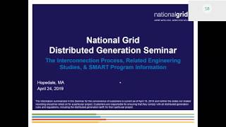 National Grid Distributed Generation Seminar 4/24/2019