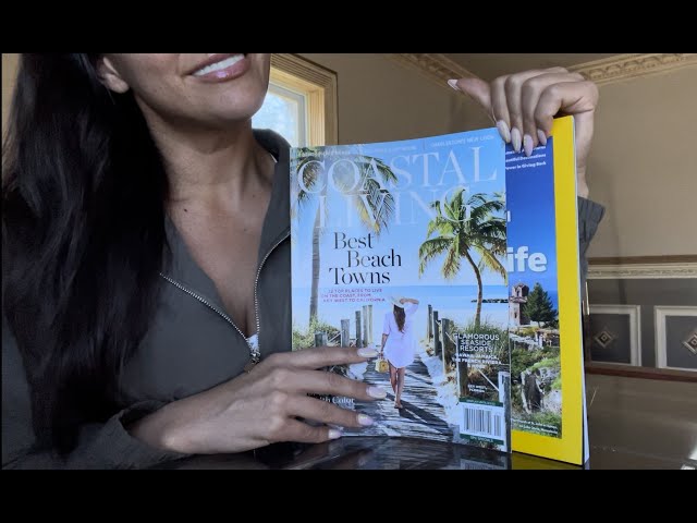 ASMR Page Turning ( medium/fast pace ) w/ Finger Licking