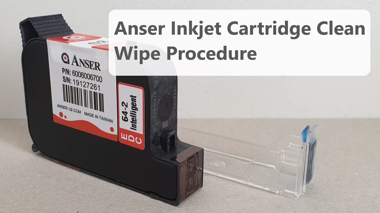 How to clean an Anser U2 Thermal Inkjet TIJ Cartridge - Wipe Procedure ...