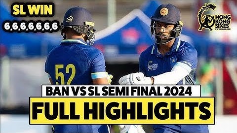 Pakistan Vs Sri Lanka Hong Kong Super Sixes Final Match Full Highlights 2024 |