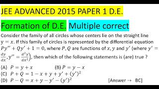 Consider the family of all circles whose centers lie on the straight line y=x. If this family of