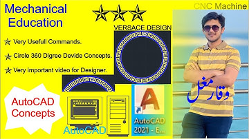 How to make versace design in AutoCAD|Mechanical Education||Waqar MughaL|