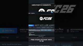 FREE STEAM ACCOUNT WITH FC 26#fc26 #steam #fypシ #easports #easportsfc #easportsfifa #football #funny