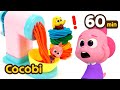 Lets play with rainbow playdoh noodles colors for kids  compilation  cocobi