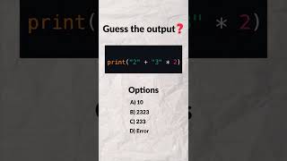 Guess The Output in Python 🐍 | Python Interview Question #shorts