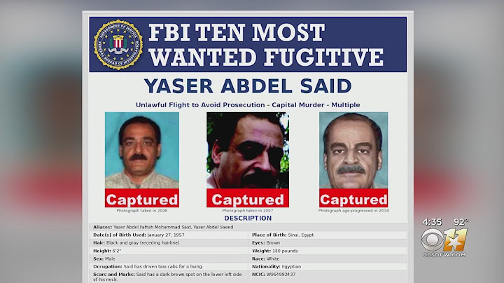 FBI Captures 10 Most Wanted Fugitive Yaser Said In North Texas