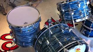 Vintage Ludwig Classic Maple 3 Piece Shell Pack Blue Oyster Pearl