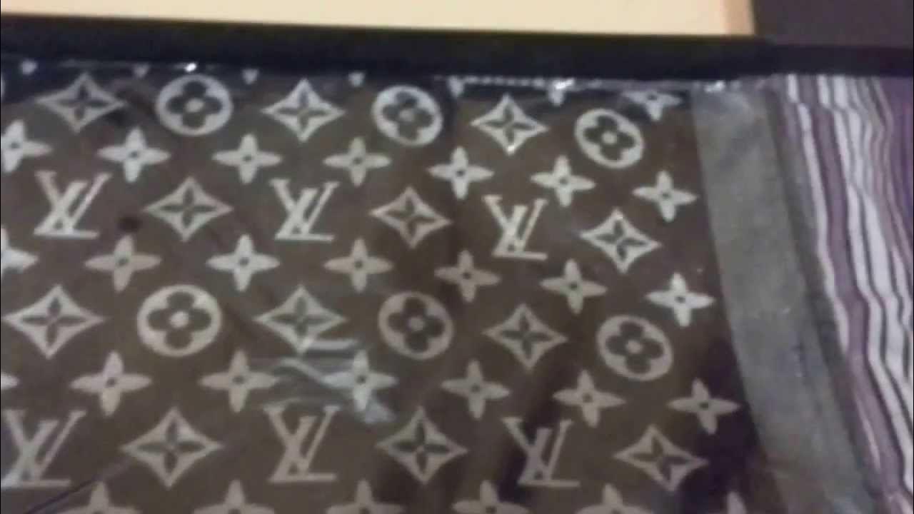 Real vs. Fake Louis Vuitton scarf. How to spot counterfeit Louis V