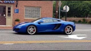 Mclaren mp4-12c coupe in azure blue metallic driving on south talbot
street st. michaels, maryland. this video was recorded a samsung
galaxy s4. adobe ...