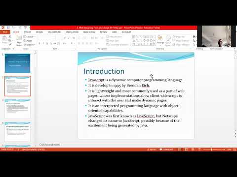 TYBCS IP II Ch.  5 Web Designing Technologies (JavaScript)