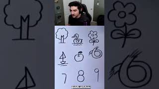 TURNING NUMBERS INTO CUTE ART #shorts