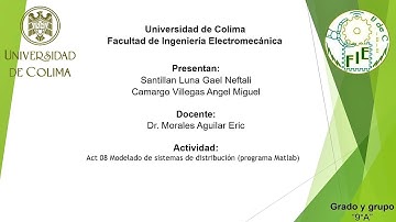 Act 08 Modelado de sistemas de distribución (programa Matlab) 