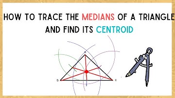How to trace the Medians of a Triangle and find its Centroid- Geometry in Art.Easy Technical drawing