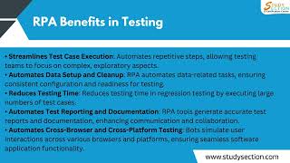 Watch how RPA is Transforming Software Testing #StudySection