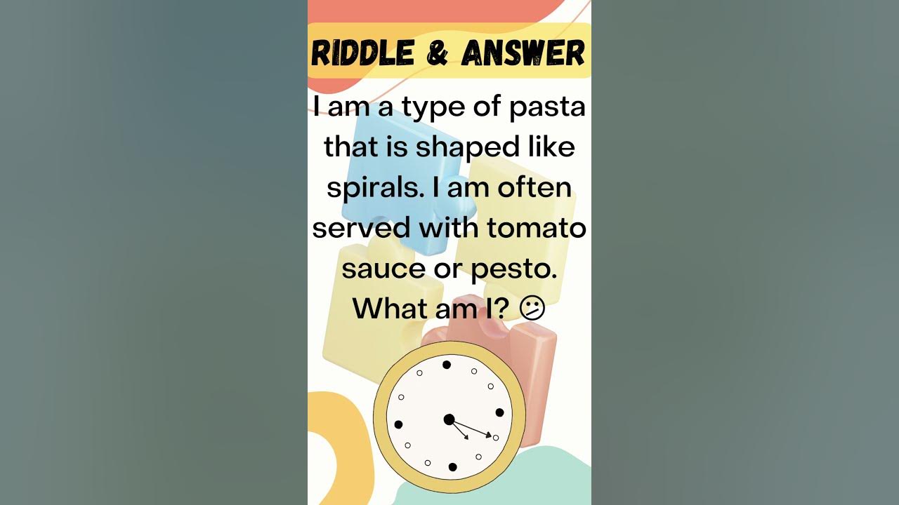 RIDDLE/TRICKY RIDDLE/HARD RIDDLE/ENGLISH RIDDLE riddles shorts pasta tricky YouTube