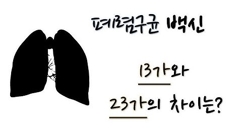 폐렴구균 백신 - 13가와 23가의 차이는 무엇일까