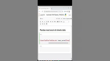 Pandas Read Excel All Sheets Data