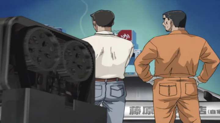 Bunta installing the new engine on the AE86