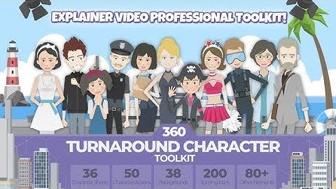 After Effects Template: 360 Turnaround Character Toolkit