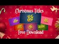 Telugu Christian Christmas Titles 2025 free download II Title Deigning Tutorial II Imagevfxstudio II