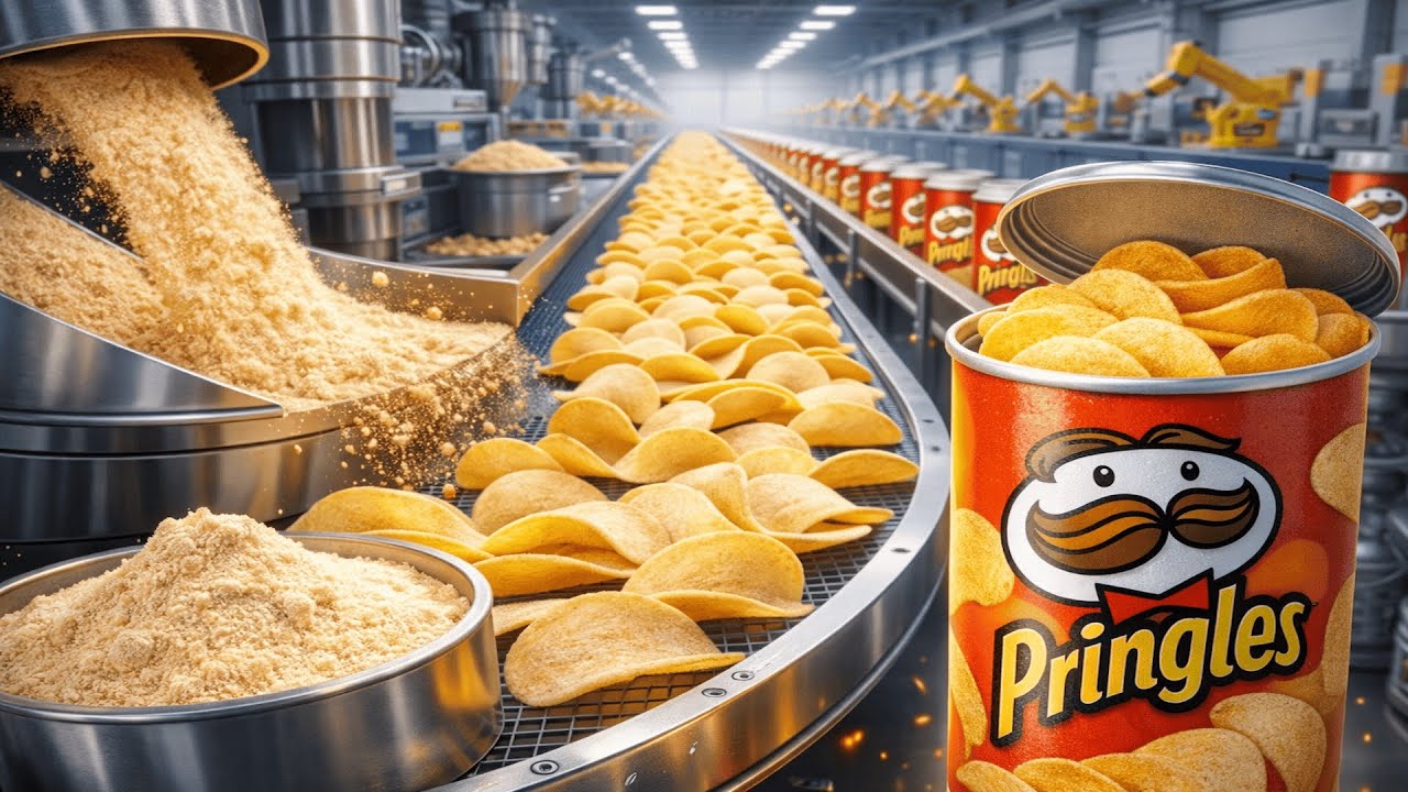 How Pringles Are REALLY Made 🍟 | From Potato Powder to Can