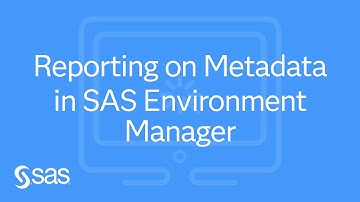 Reporting on Metadata Using SAS Environment Manager