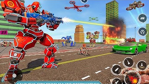 Drone Robot Car Driving - Spider Wheel Robot Game Brave Jackals Gameplay