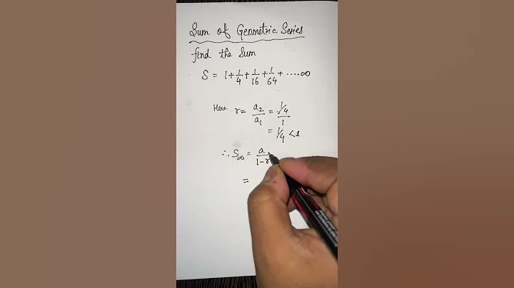 Sum of infinite Geometric Series #maths