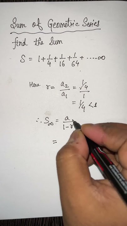 Sum of infinite Geometric Series #maths - YouTube