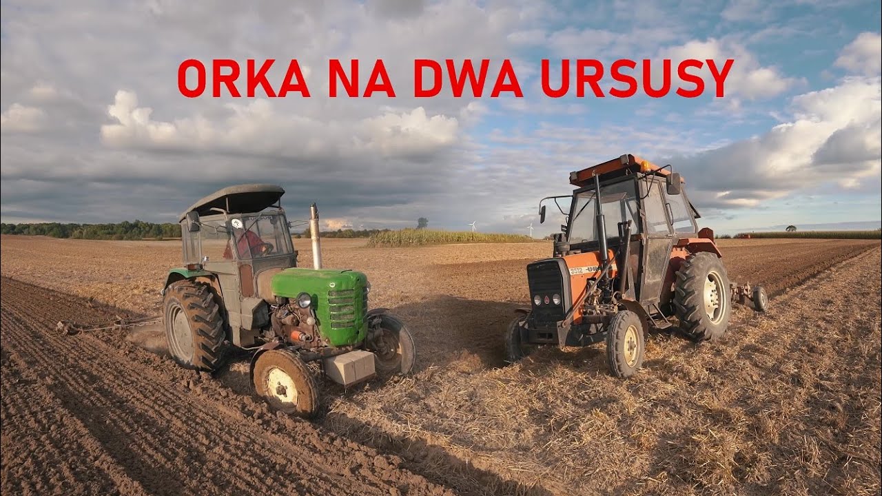 Orka na dwa Ursusy c4011 & 3512  Piękny dźwięk silnika  | 4K